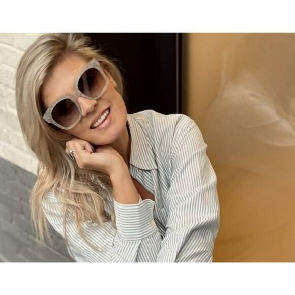 Celine Women BRAND NEW Sunglasses Grey Silver Smoke Gradient Geometric CL4002UN